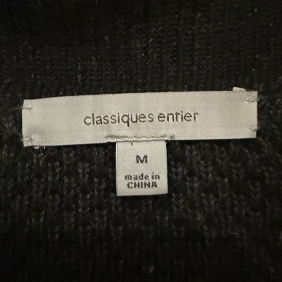 Classiques Entier Cardigan Sweater Y2K Black Cashmere Silk Wool Knit Shawl Med - Picture 4 of 7